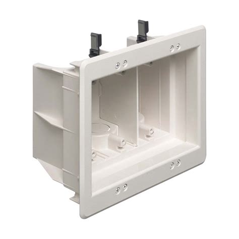 steel recessed av wall box|recessed outlet box for tv.